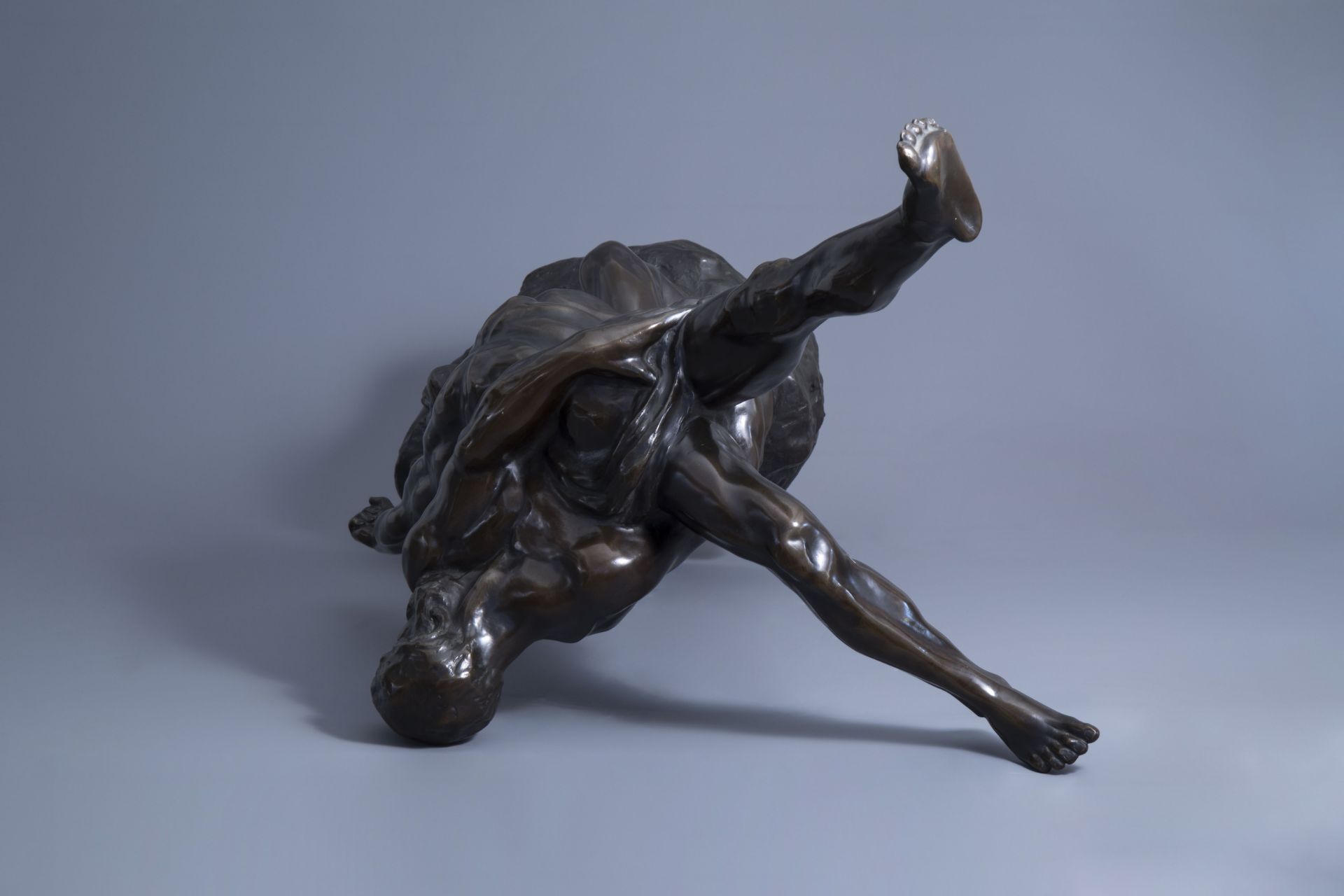 Jef Lambeaux (1852-1908): 'Les lutteurs', patinated bronze - Image 8 of 9