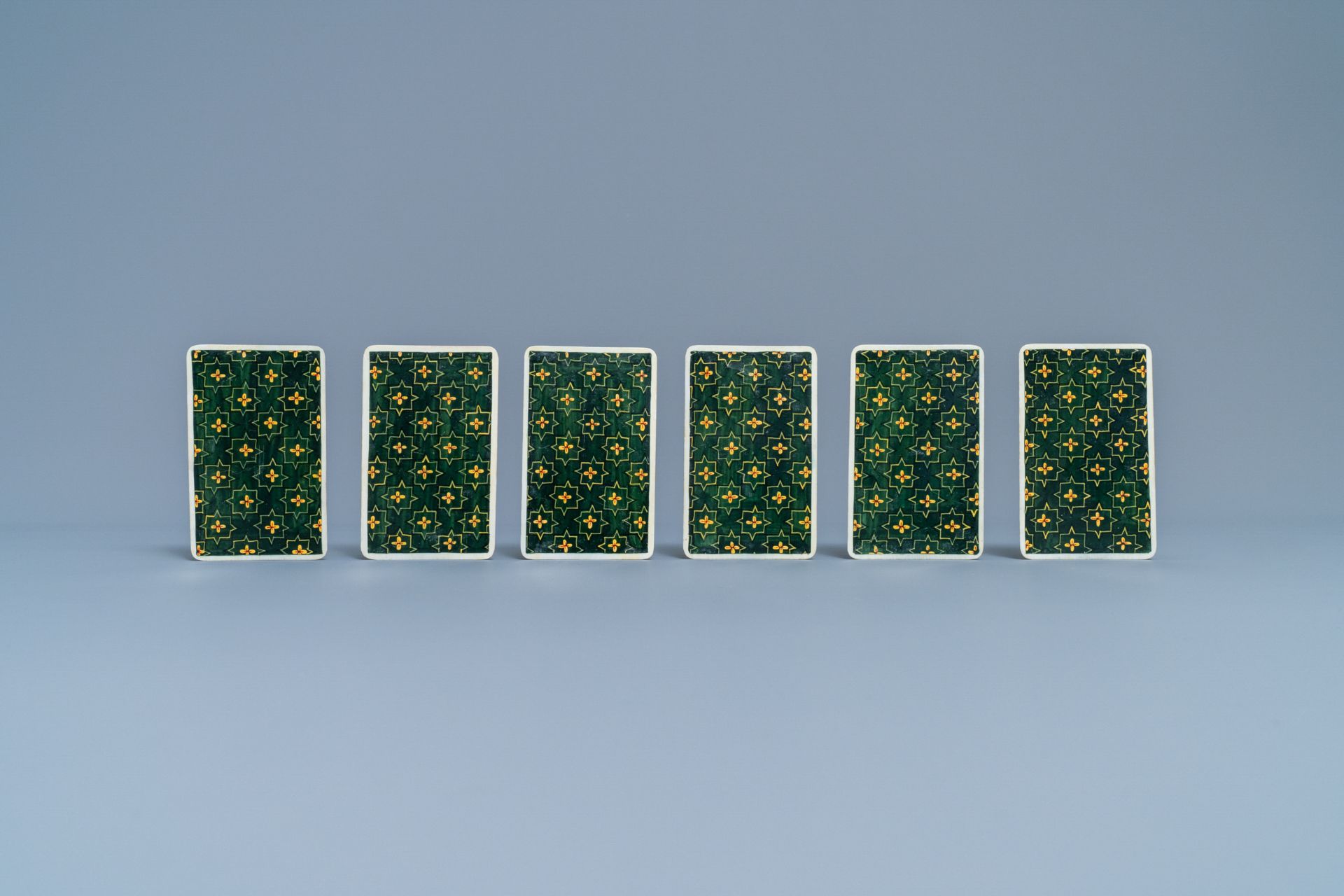 A complete playing cards set with erotic miniatures on ivory, India, early 20th C. - Image 3 of 17