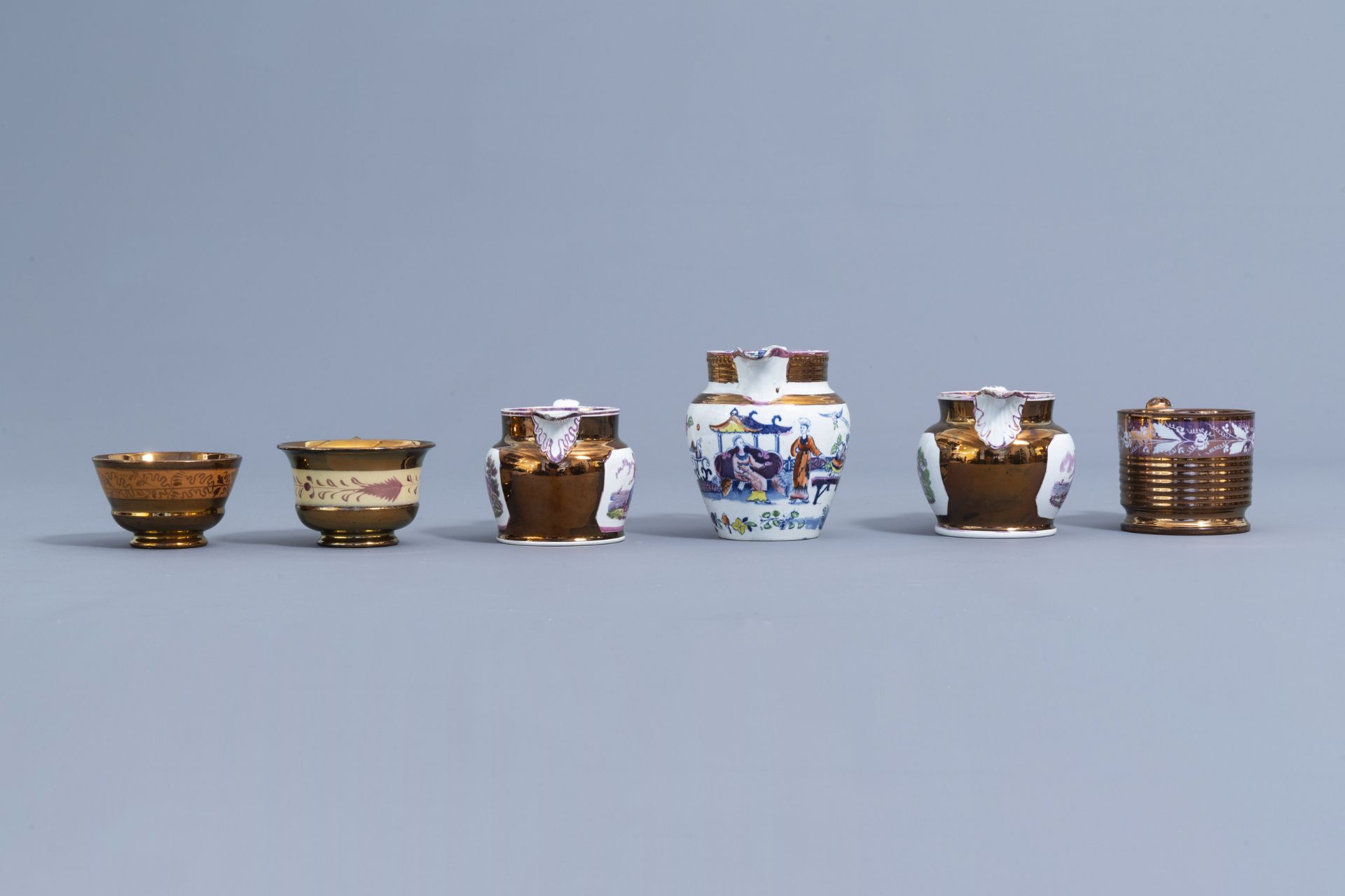 A varied collection of English lustreware items, 19th C. - Image 22 of 44