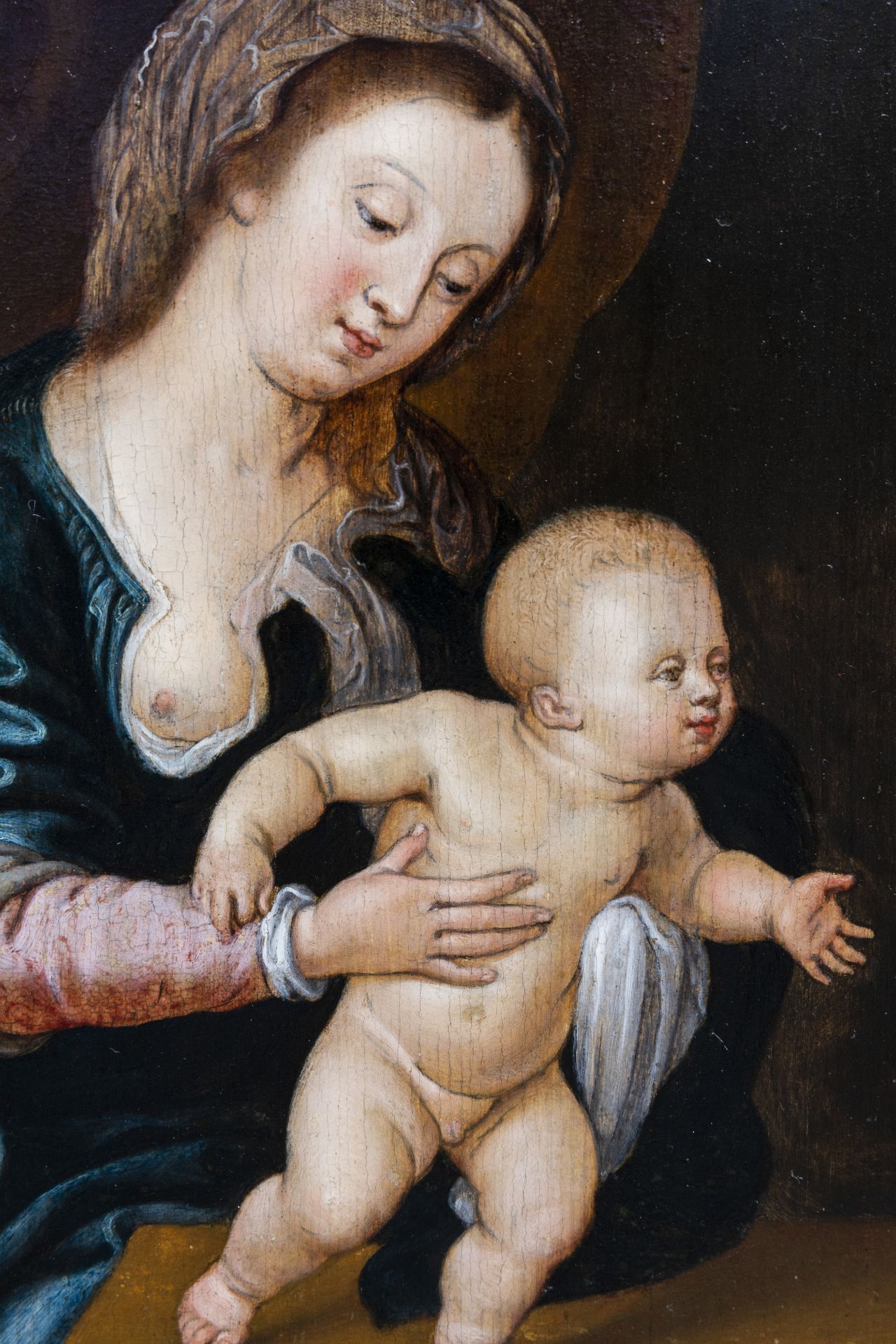 Flemish school, follower of Bernard van Orley (1490-1542): Our Lady and child, early 17th C. - Image 4 of 5