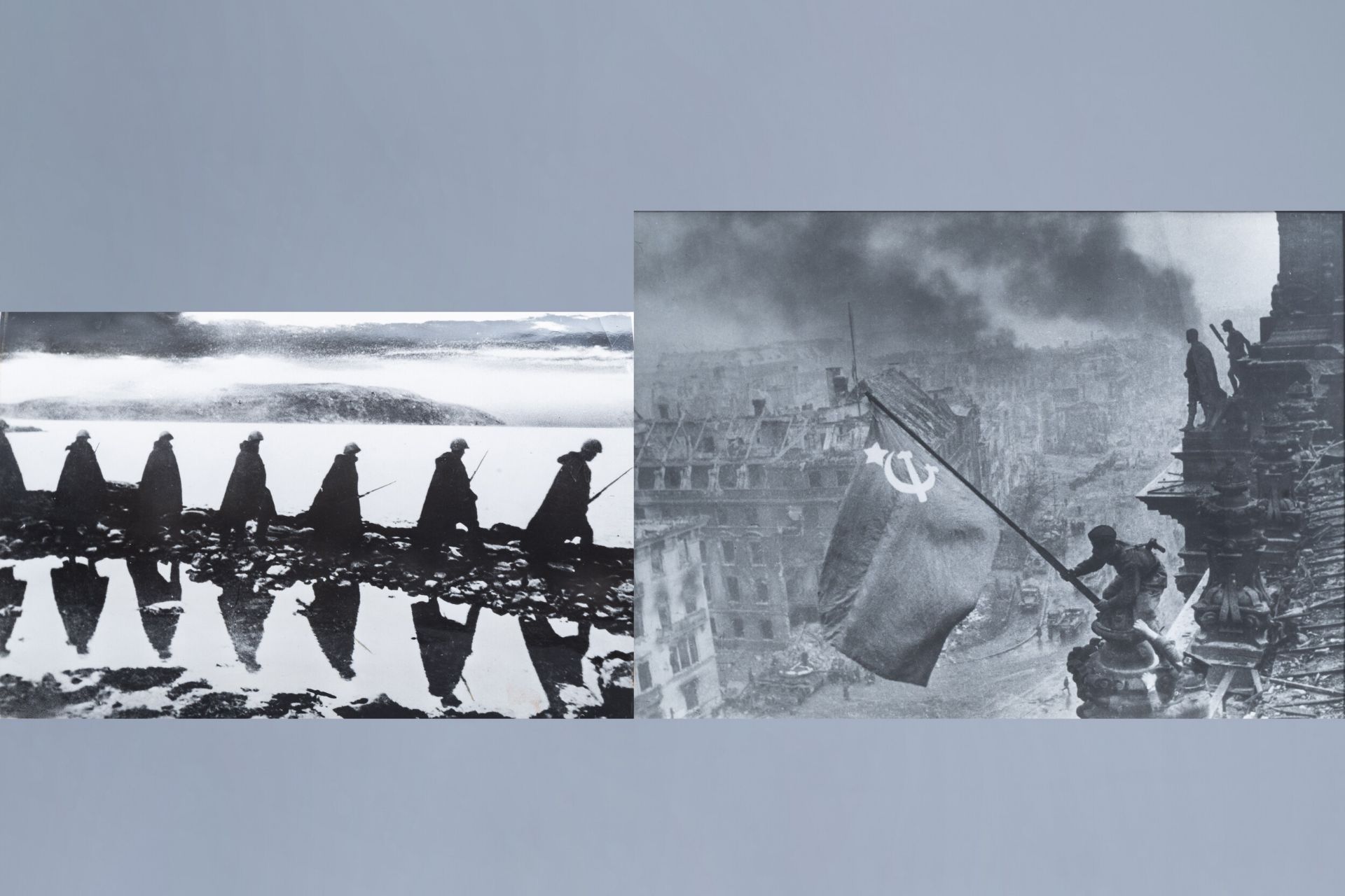 Jevgeni Chaldej (1917-1997): The Soviet flag on the Reichstag & 'Russian Marines on the Alert