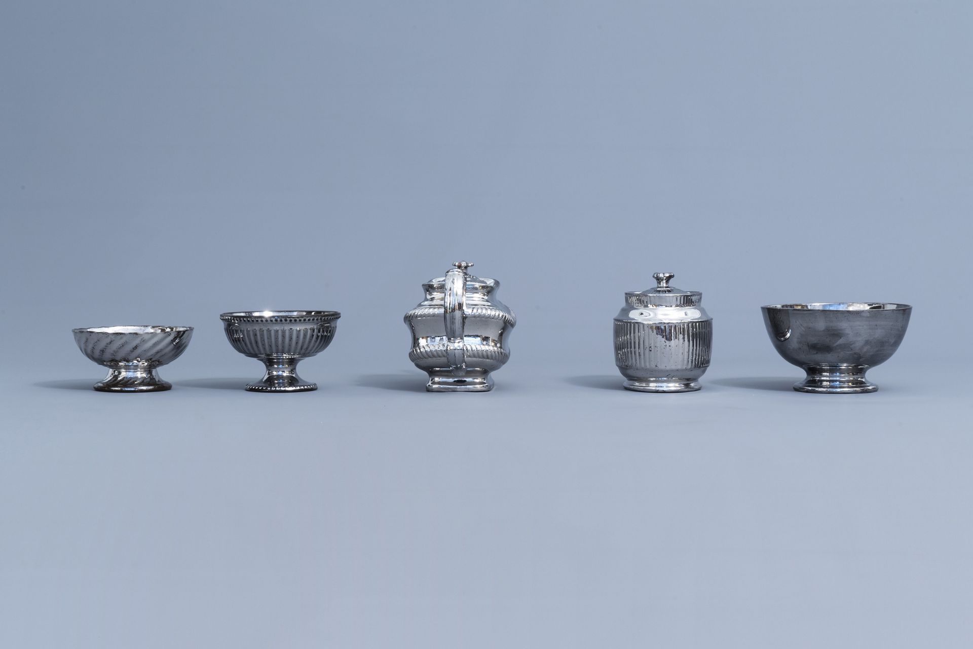 A varied collection of English silver lustreware items, 19th C. - Image 6 of 54