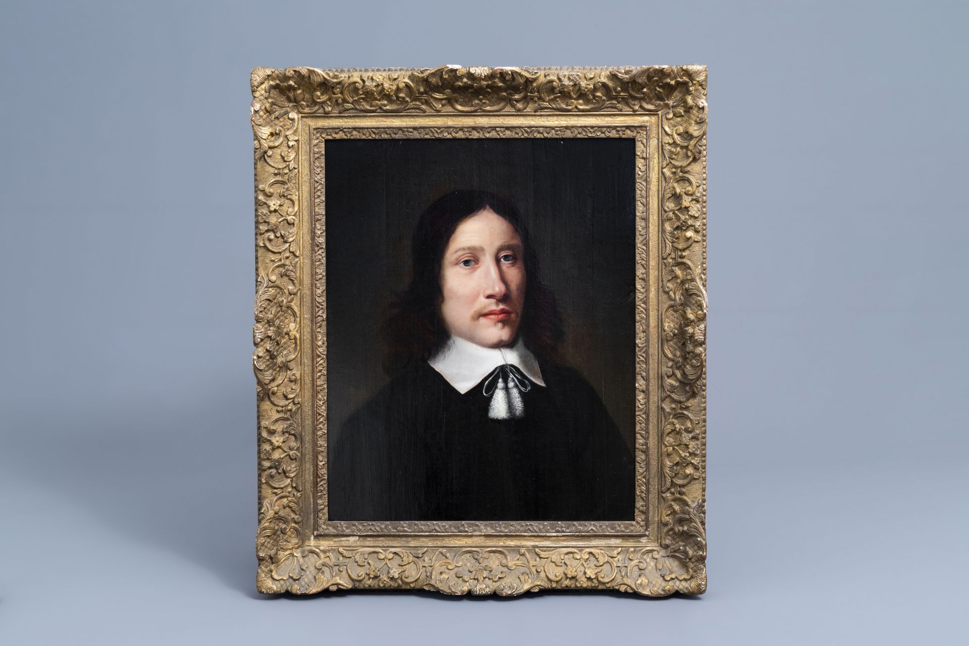 French school, circle of Philippe de Champaigne (1602-1674): Portrait of a gentleman, 17th C. - Image 2 of 4