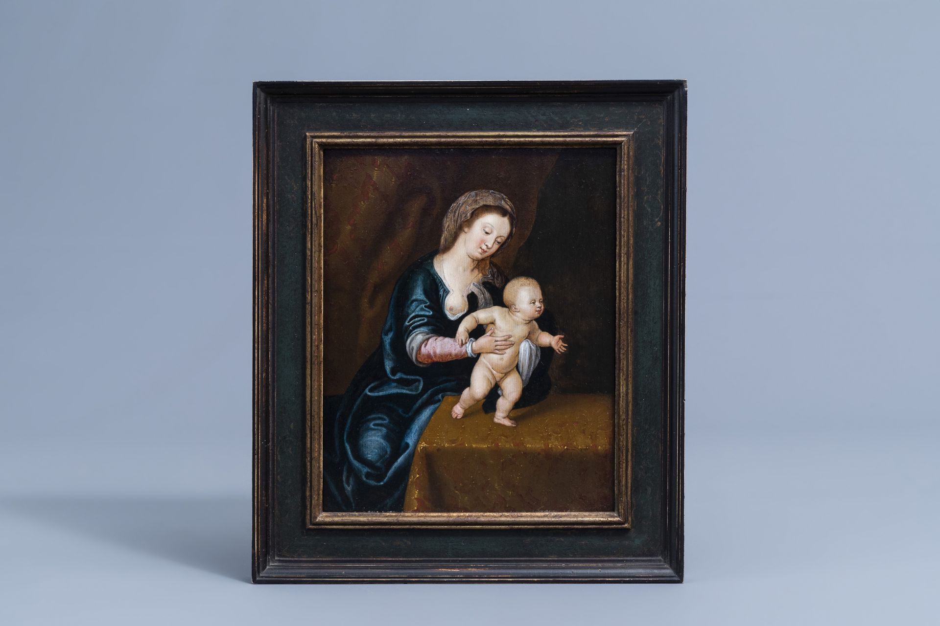 Flemish school, follower of Bernard van Orley (1490-1542): Our Lady and child, early 17th C. - Image 2 of 5