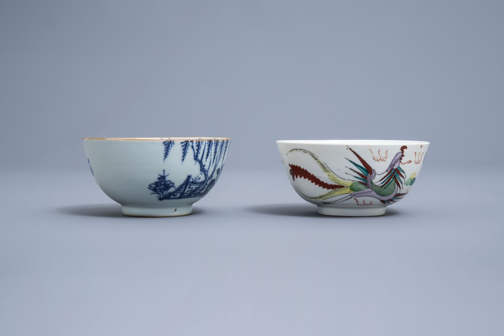 A varied collection of Chinese blue, white and famille rose porcelain, 18th C. and later - Image 5 of 42