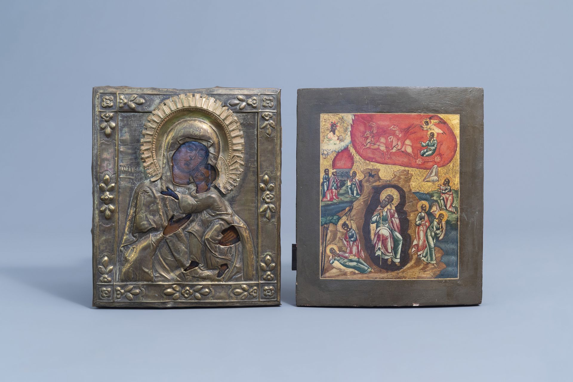 A varied collection of Russian icons, 19th/20th C. - Image 13 of 17