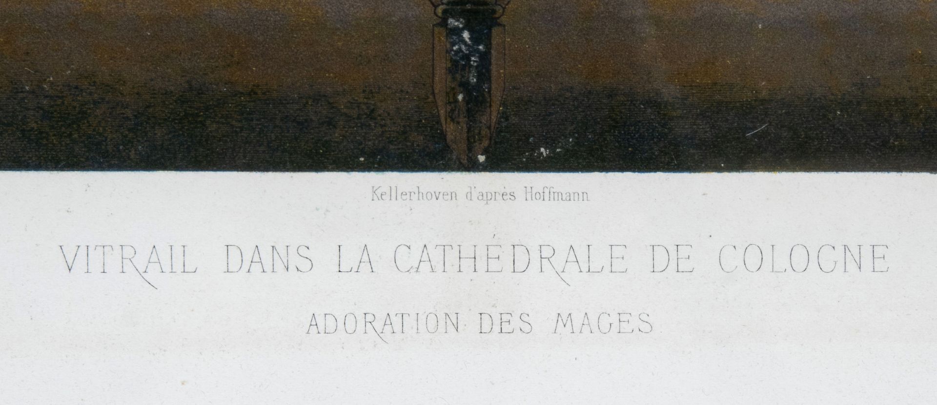 French school: 'Vitrail dans la cathedrale de Cologne - Adoration des mages', 19th C. - Image 7 of 11