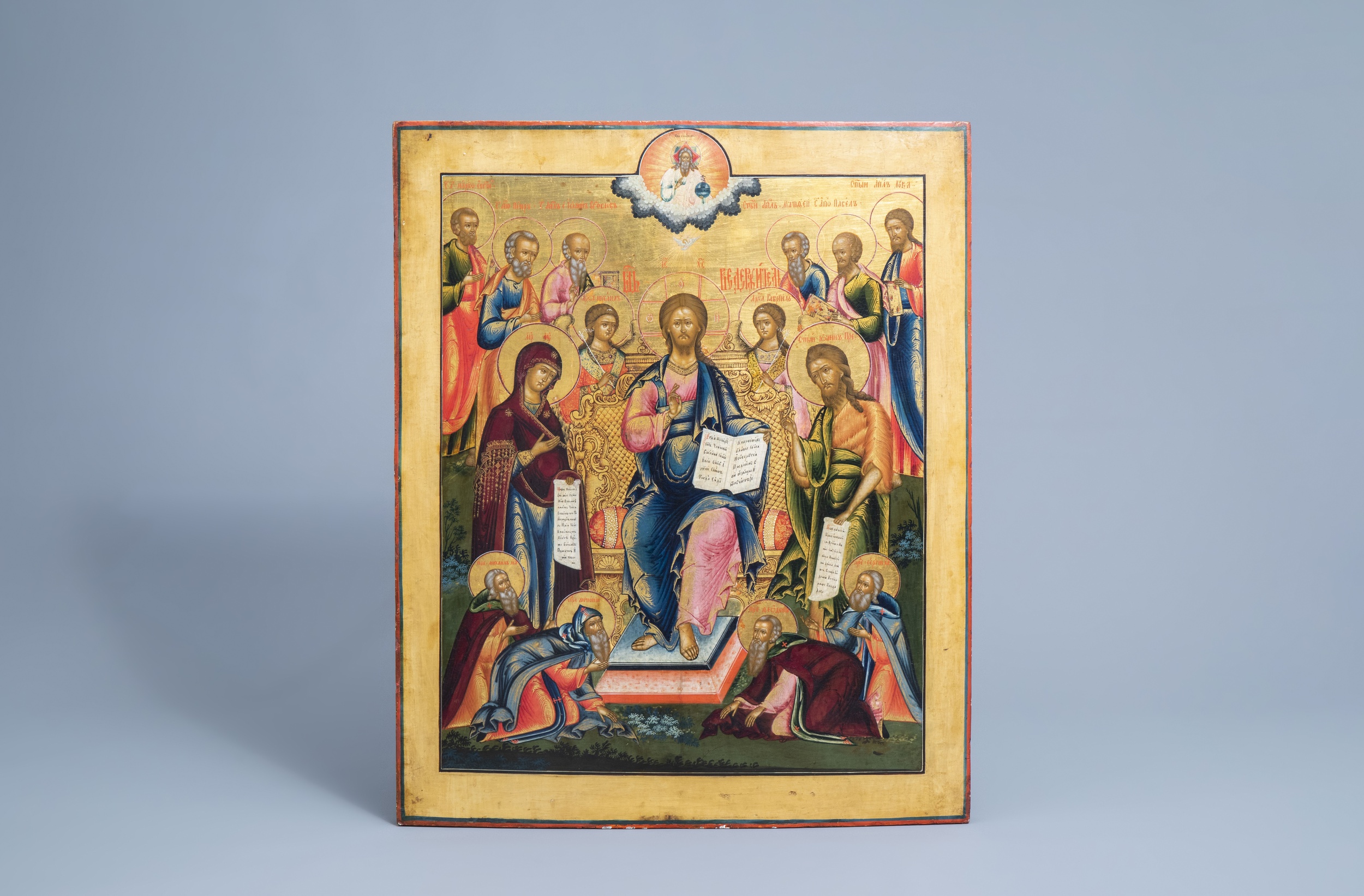 A large Russian icon, 'King of Kings', 19th C. - Image 2 of 3