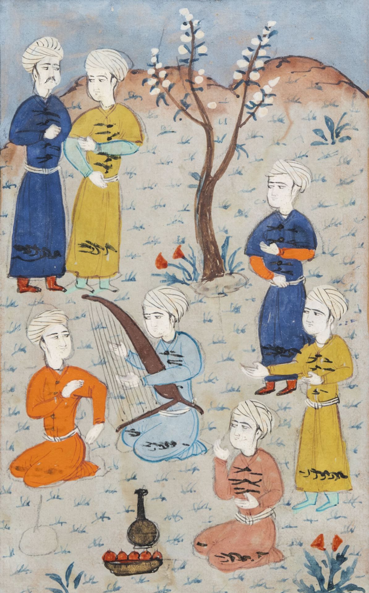 Five various Persian miniature paintings on paper, India, 19th/20th C. - Image 4 of 8