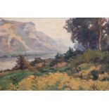 Albert Dandoy (1885-1977): A shore of the Meuse, oil on canvas, dated (19)30