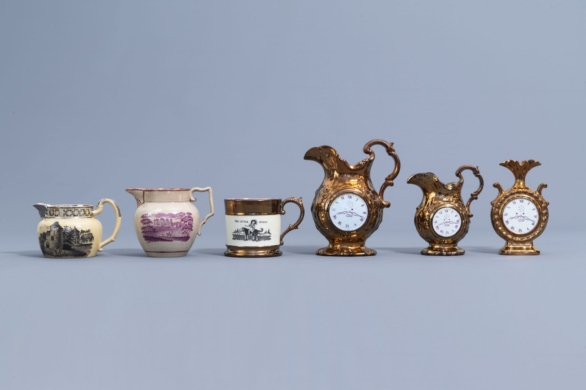 A varied collection of English lustreware items, 19th C. - Image 36 of 42
