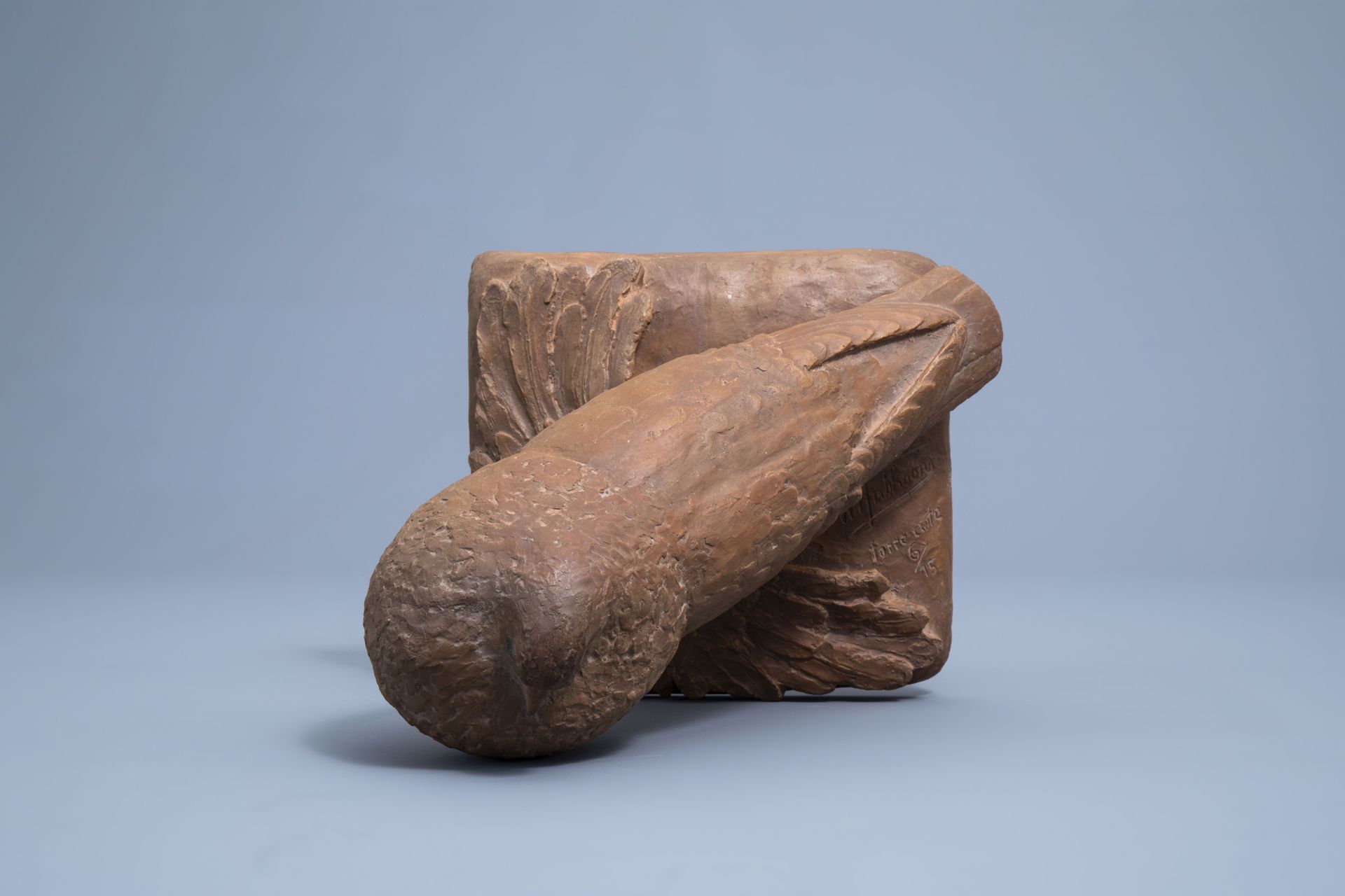 Willy Anthoons (1911-1982): A pigeon, terracotta, ed. 6/15 - Image 7 of 8