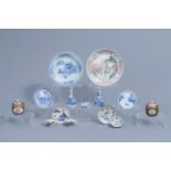 A varied collection of Chinese famille rose, blue, white and Japanese porcelain, 18th C. and later