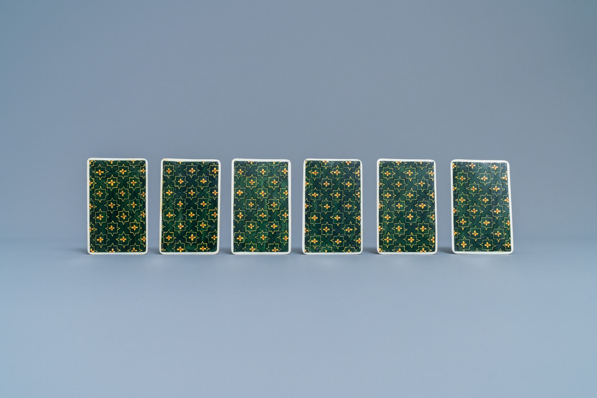 A complete playing cards set with erotic miniatures on ivory, India, early 20th C. - Image 7 of 17