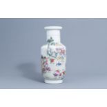 A Chinese famille rose '100 boys' vase, Qianlong mark, 20th C.