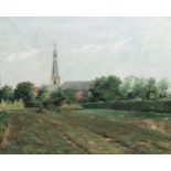 Illegibly signed (19th/20th C.): The labor on the land, oil on canvas