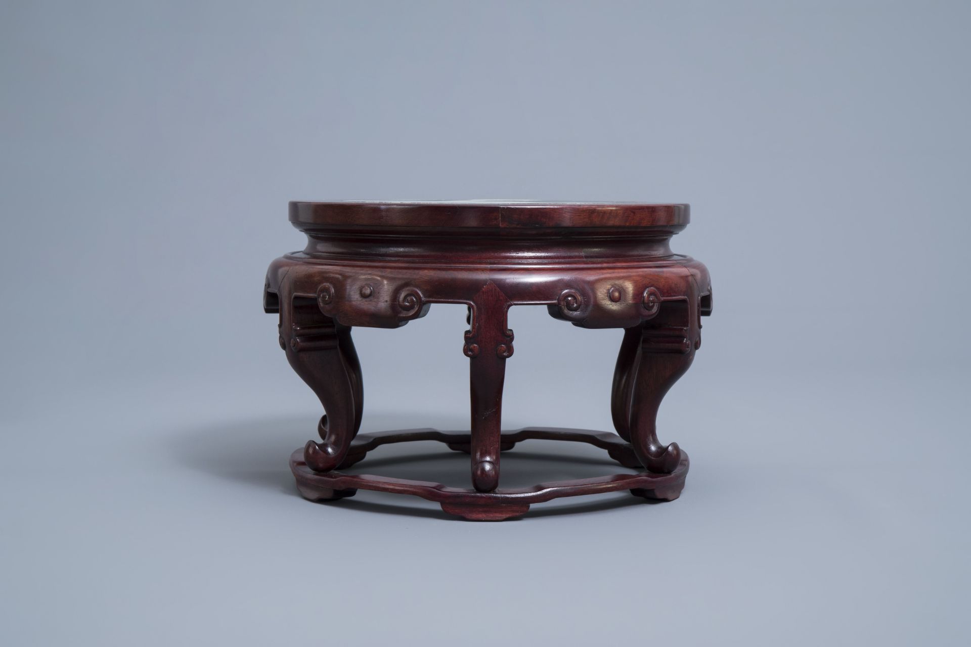 Two Chinese wooden stands, 19th/20th C. - Image 5 of 13