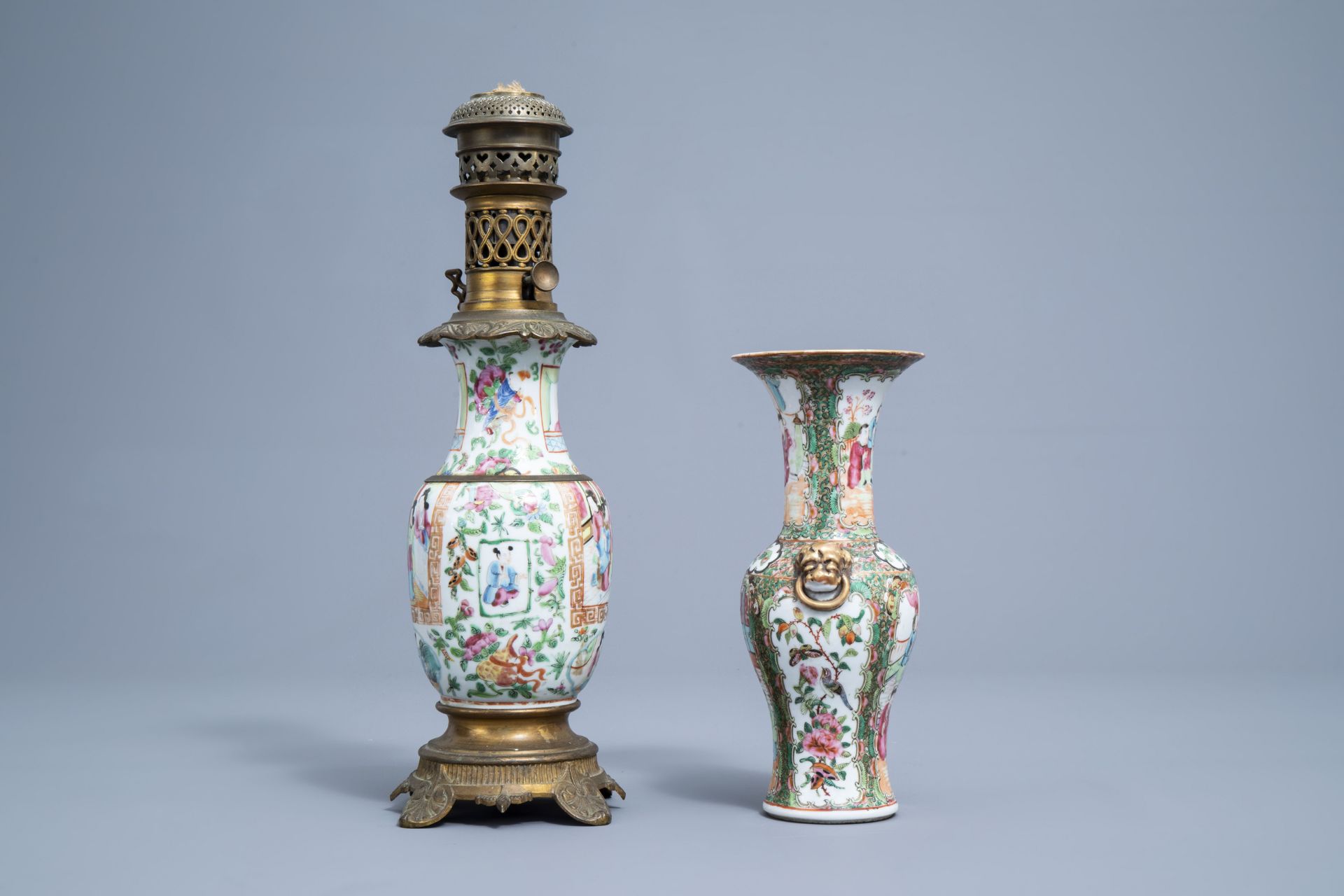 A varied collection of Chinese Canton famille rose porcelain, 19th/20th C. - Image 15 of 23