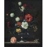 Dutch School: Still life of flowers, oil on canvas, 18th C.