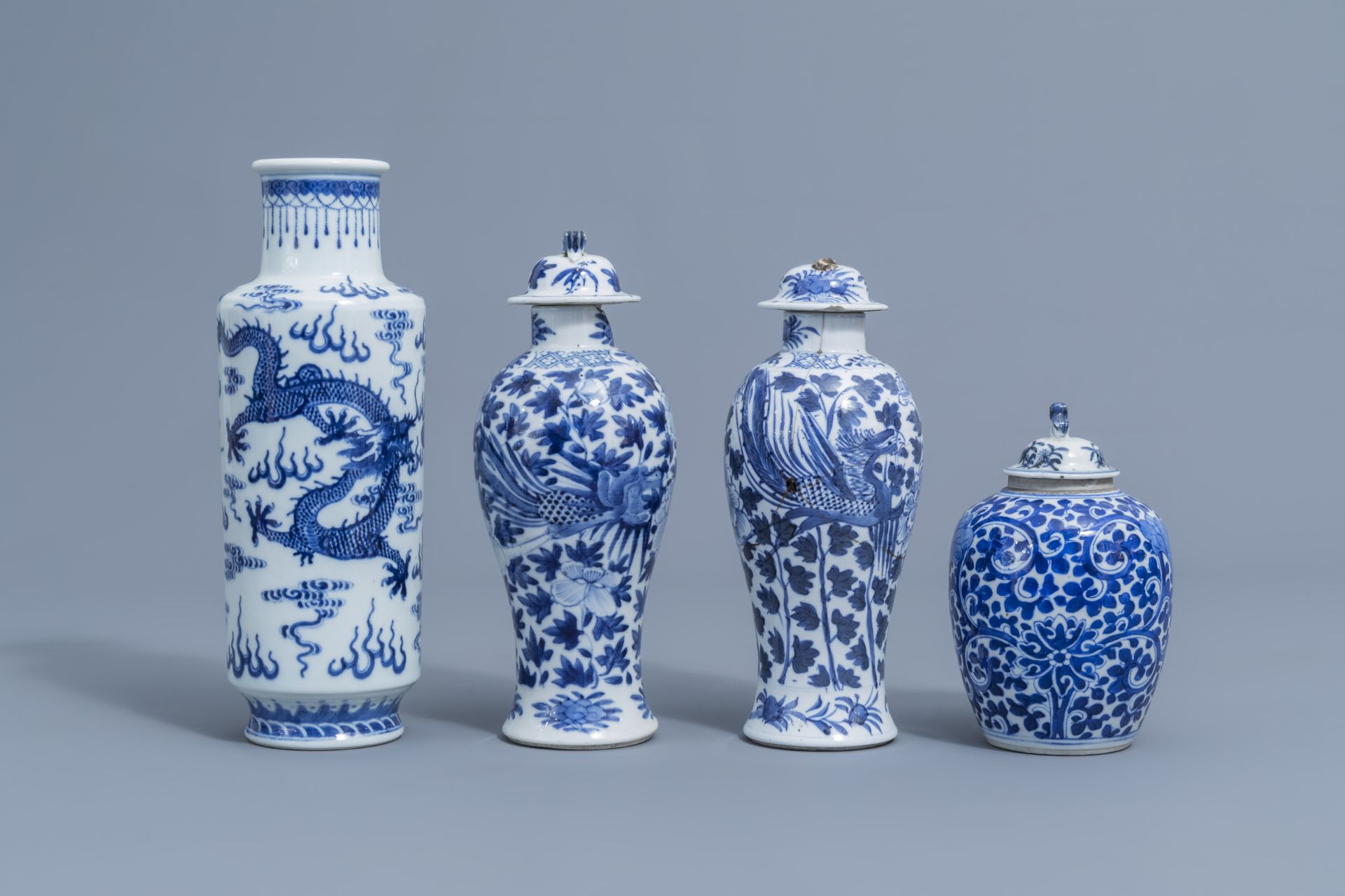 A varied collection of Chinese blue and white porcelain, 19th C. - Image 4 of 18