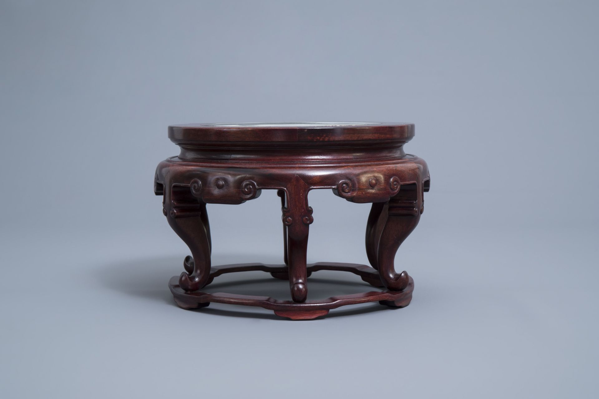 Two Chinese wooden stands, 19th/20th C. - Image 3 of 13