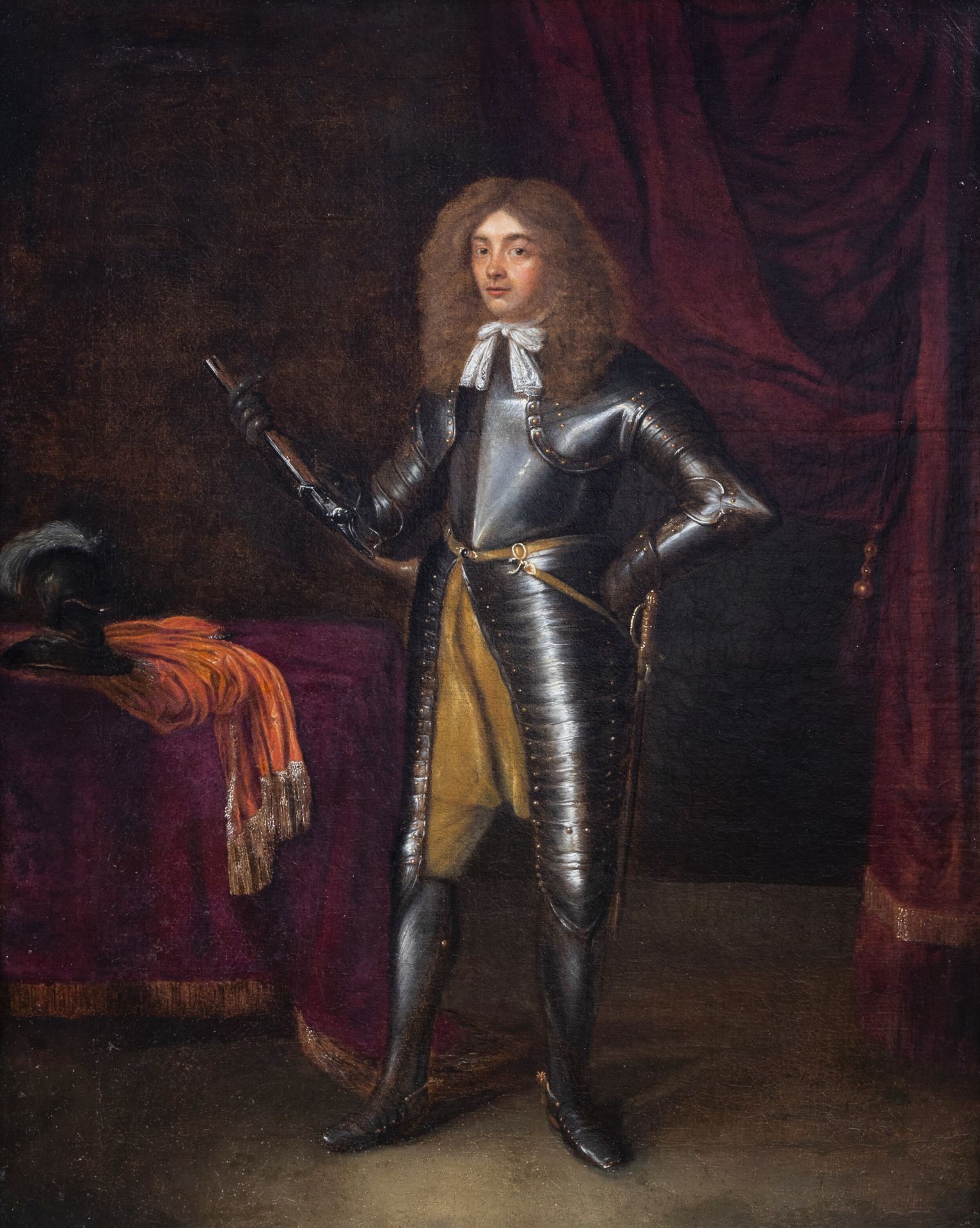 Dutch school: Portrait of a nobleman, oil on panel, 17th C.