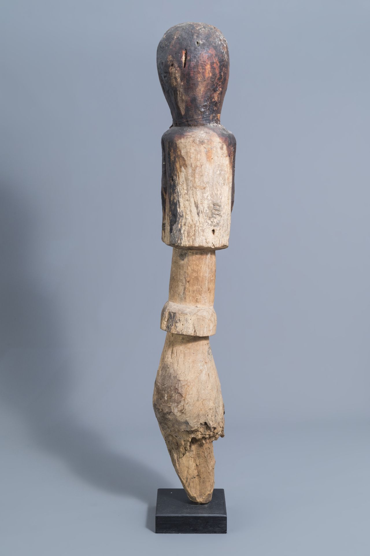 A Chi Wara headdress, Bamana, Mali, and a wooden person shaped sculpture, probably Mbembe, Nigeria, - Image 4 of 13