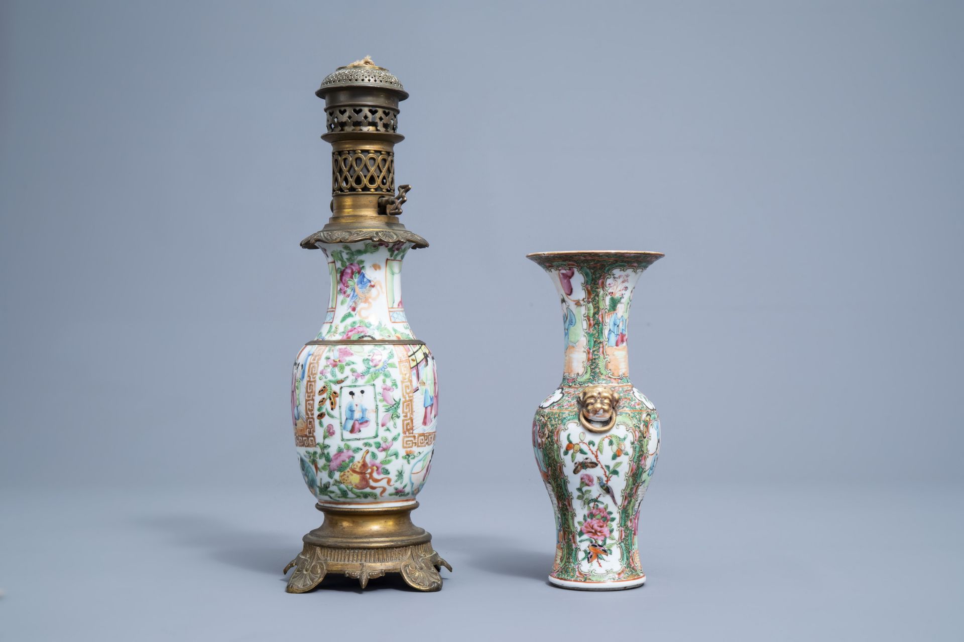 A varied collection of Chinese Canton famille rose porcelain, 19th/20th C. - Image 13 of 23