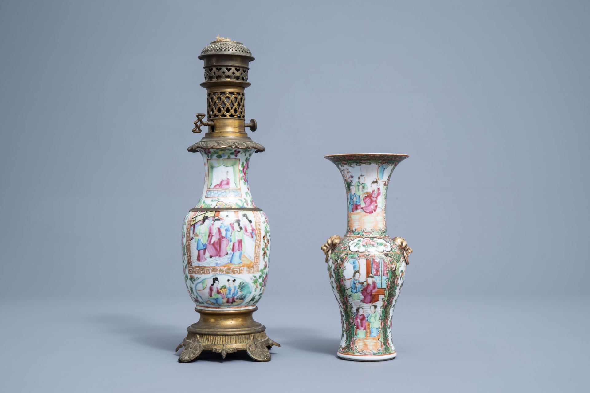 A varied collection of Chinese Canton famille rose porcelain, 19th/20th C. - Image 12 of 23