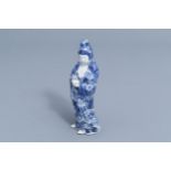 A Japanese blue and white Arita Kannon figure, Meiji, 19th C.