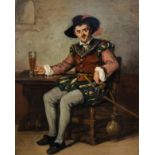 Wilhelm Koller (1829-1884, in the manner of): 'Le gentilhomme', oil on panel, dated (18)77