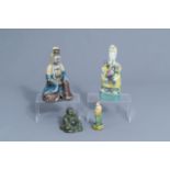 Four Chinese porcelain figures, 18th C. and later