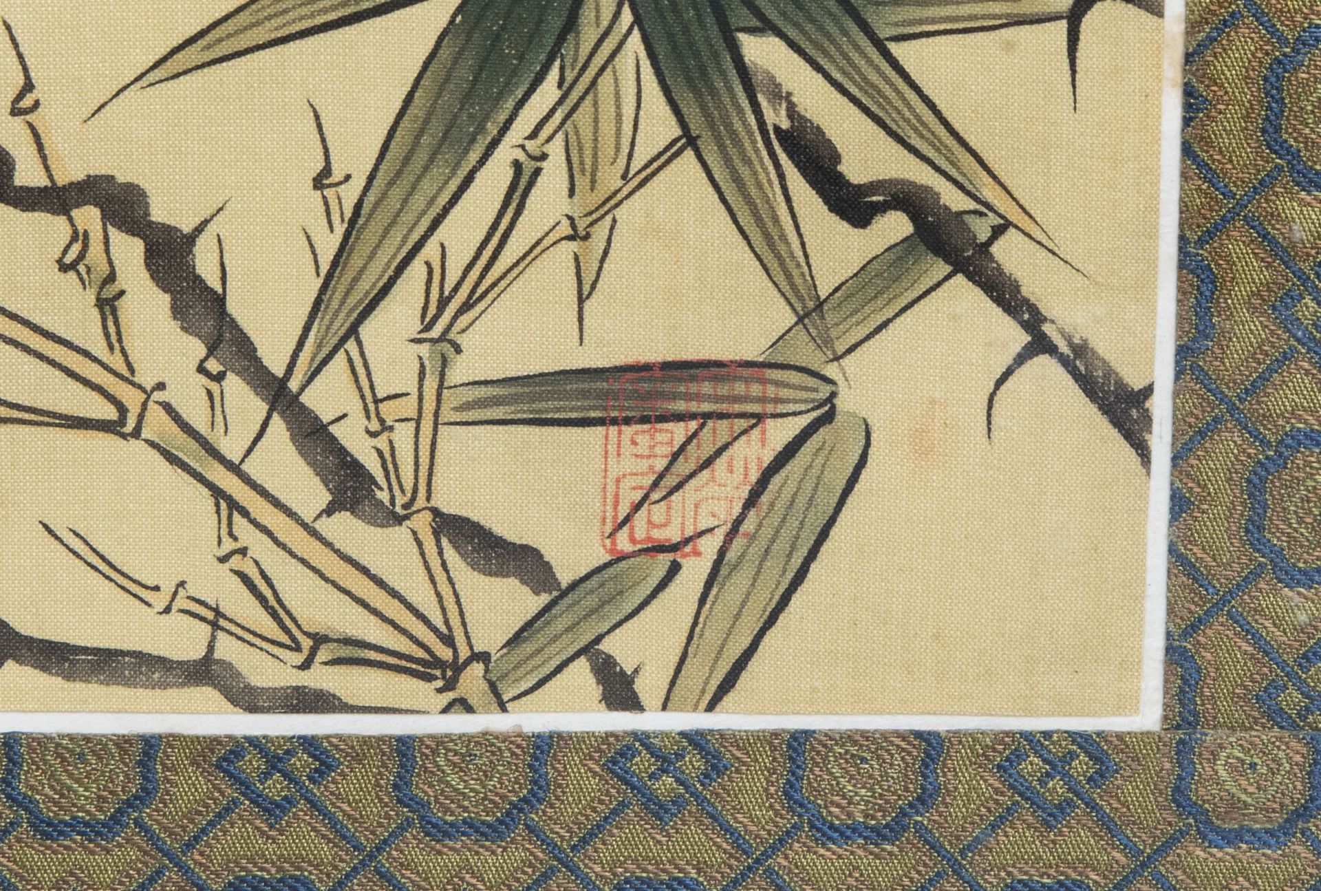 Chinese school, ink and colours on silk, 19th/20th C.: Ten paintings of birds between blossoms - Image 60 of 62