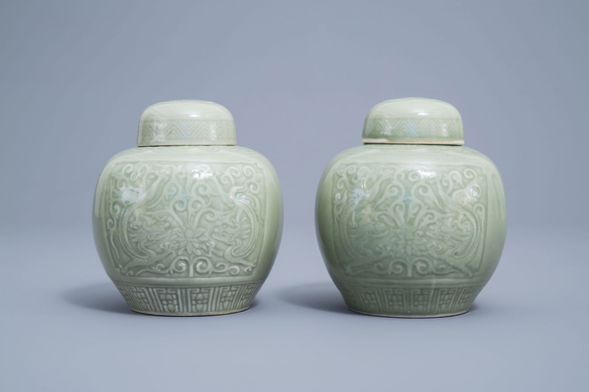 A varied collection of Chinese monochrome porcelain, 19th/20th C. - Image 17 of 22