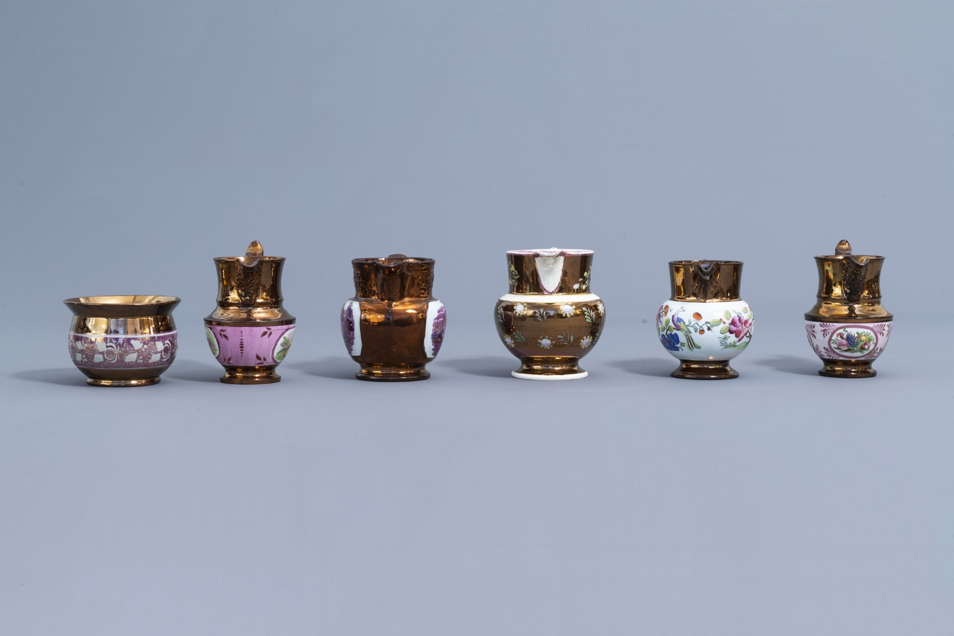 A varied collection of English lustreware items, 19th C. - Image 34 of 44