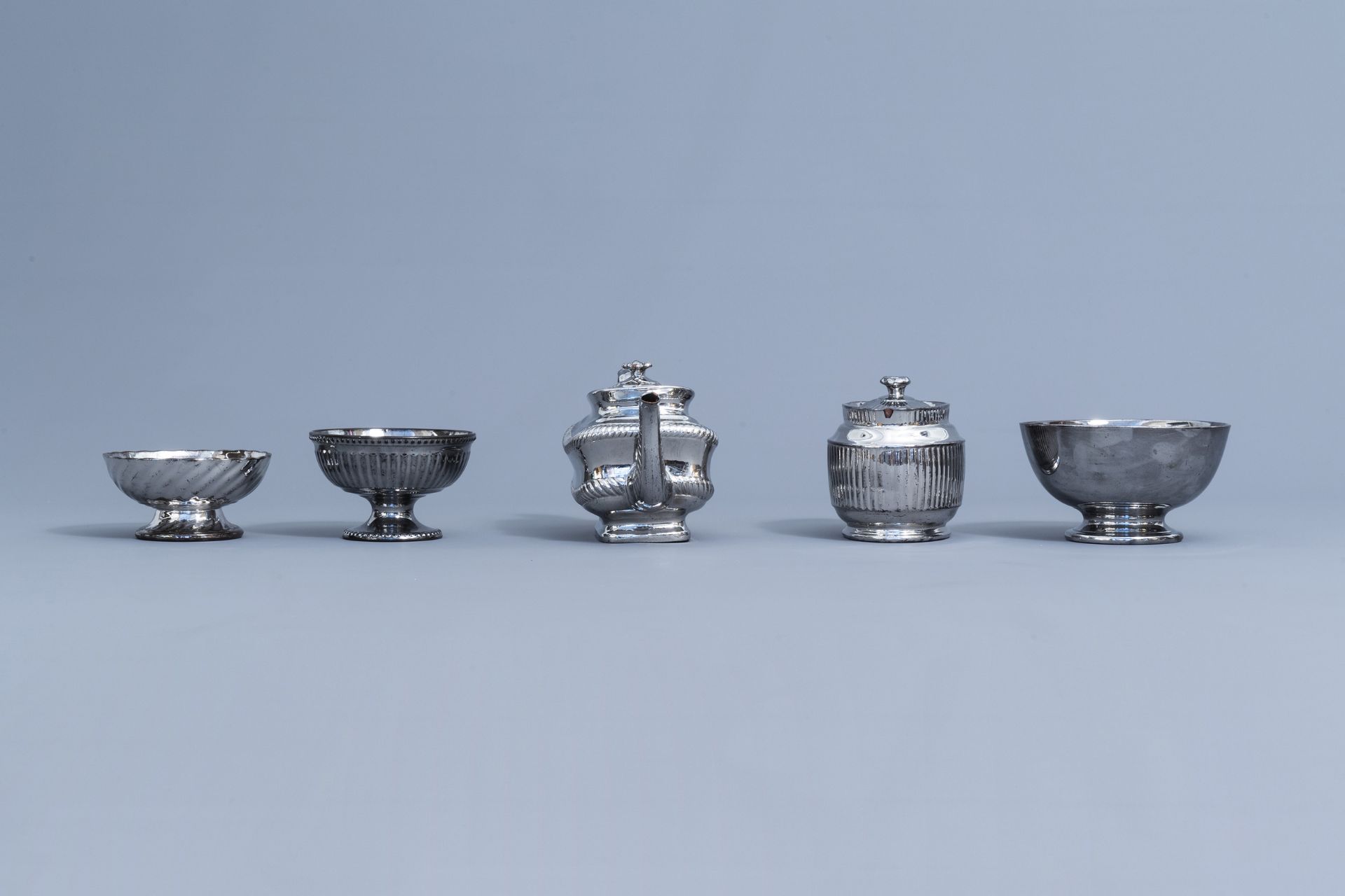 A varied collection of English silver lustreware items, 19th C. - Image 10 of 54