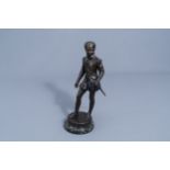 Franois Joseph Bosio (1768-1845, after): 'Henri IV', bronze on vert de mer marble base, 19th/20th C