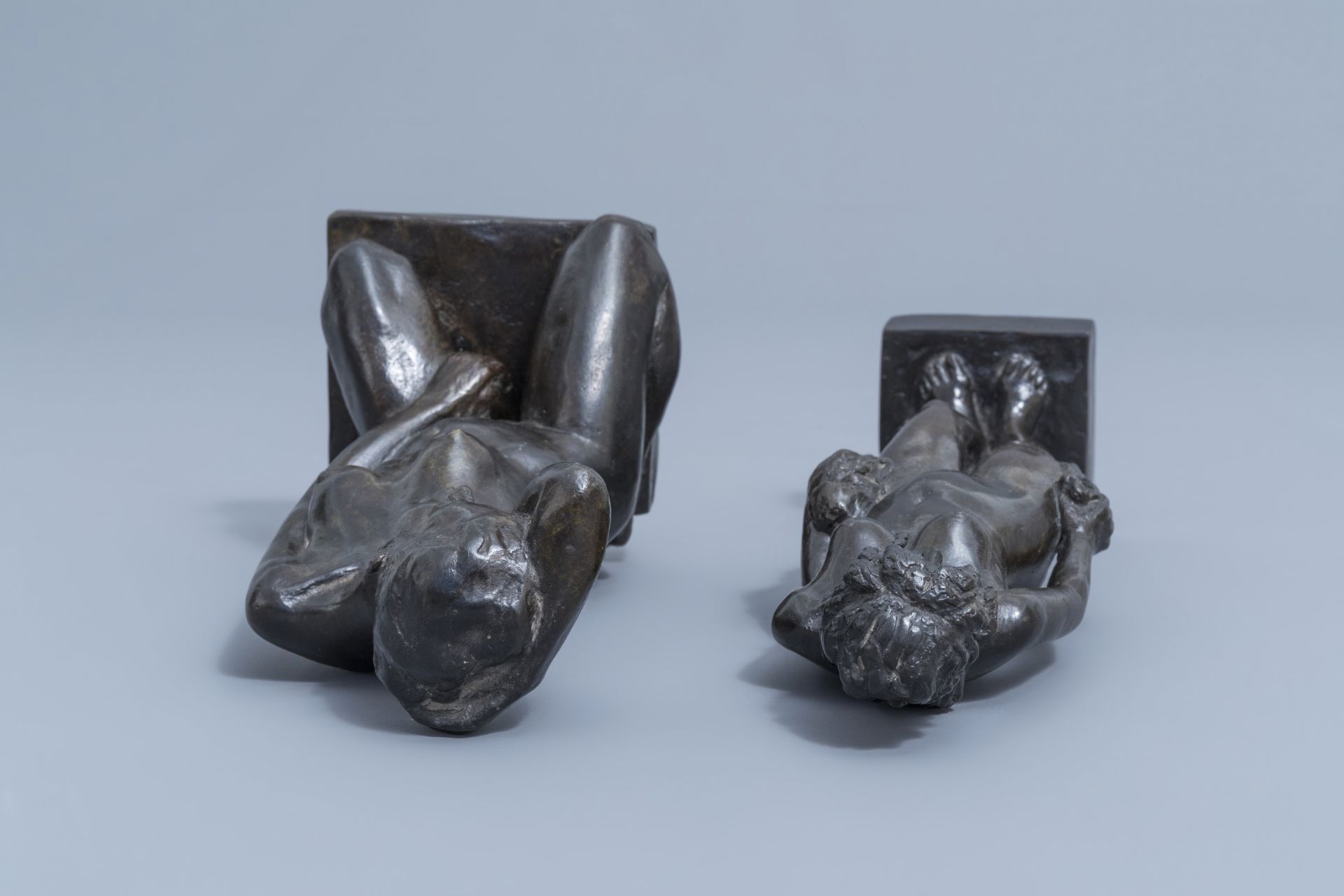 Halil Faik (1940): Two naked ladies, patinated bronze, ed. 2/7 and 2/8 - Image 7 of 11