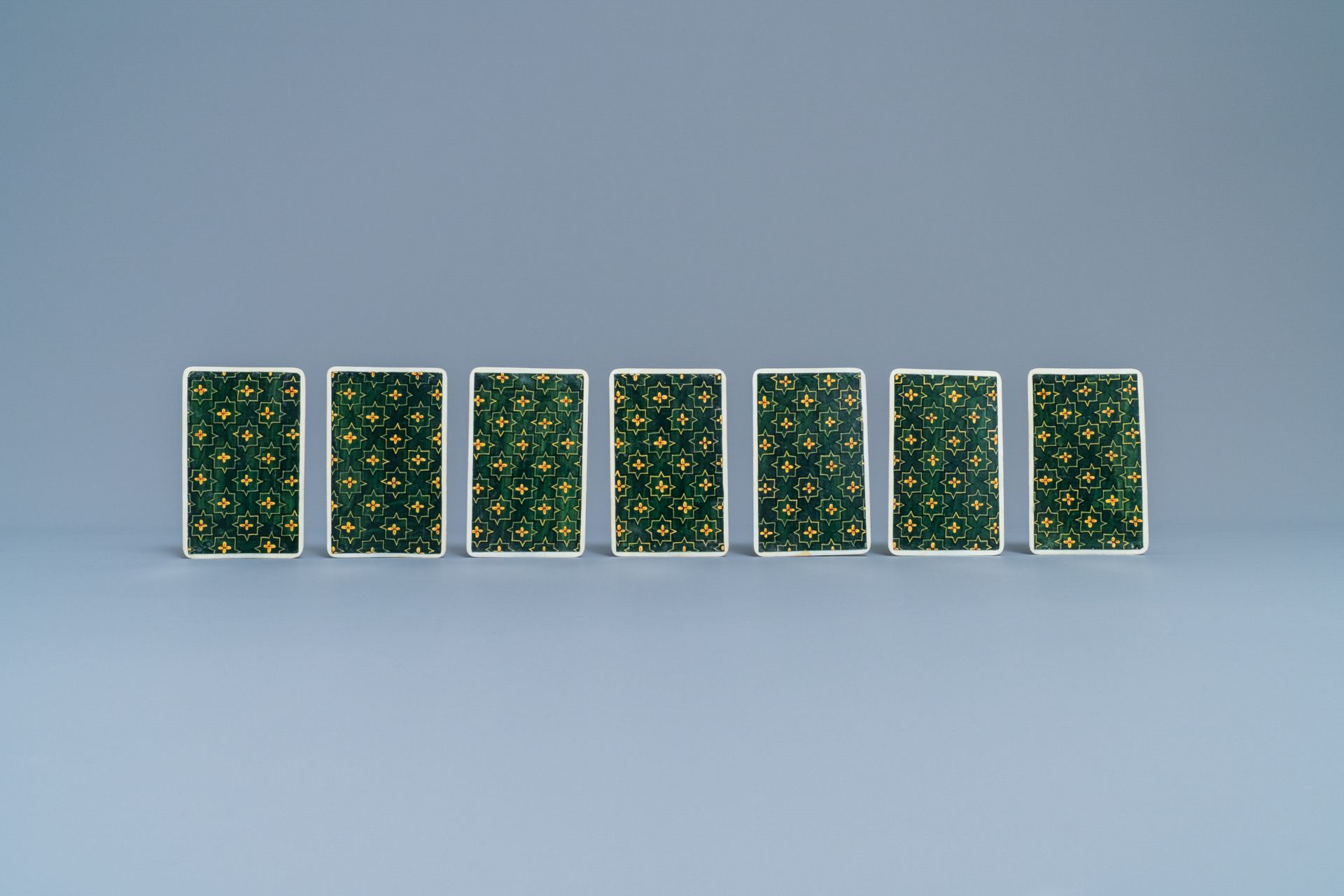 A complete playing cards set with erotic miniatures on ivory, India, early 20th C. - Image 5 of 17