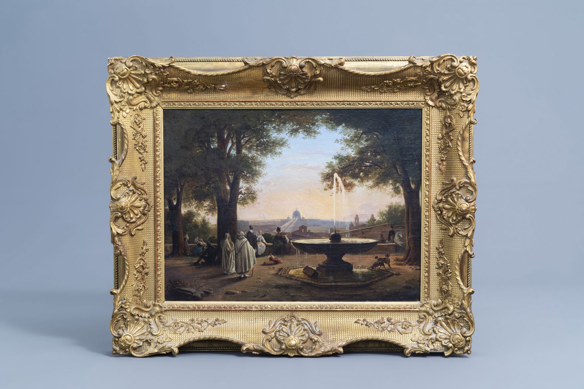 Jodocus Sebastiaen Van den Abeele (1797-1855) and/or circle: View on Rome, 1845 - Image 2 of 6