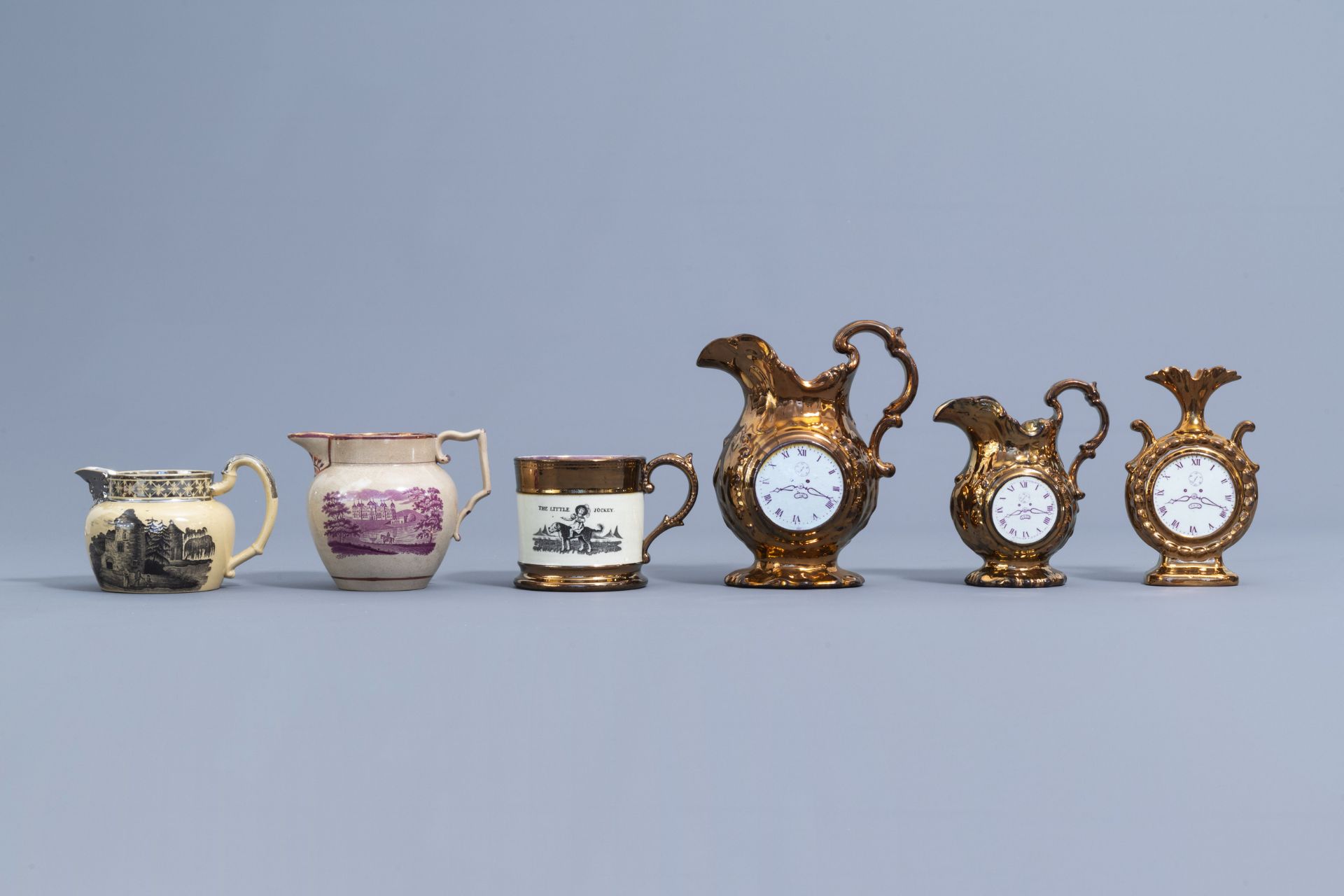 A varied collection of English lustreware items, 19th C. - Image 35 of 42