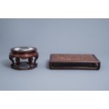 Two Chinese wooden stands, 19th/20th C.