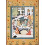 A fine Persian narrative miniature on paper, India, 19th/20th C.