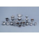 A varied collection of English silver lustreware items, 19th C.