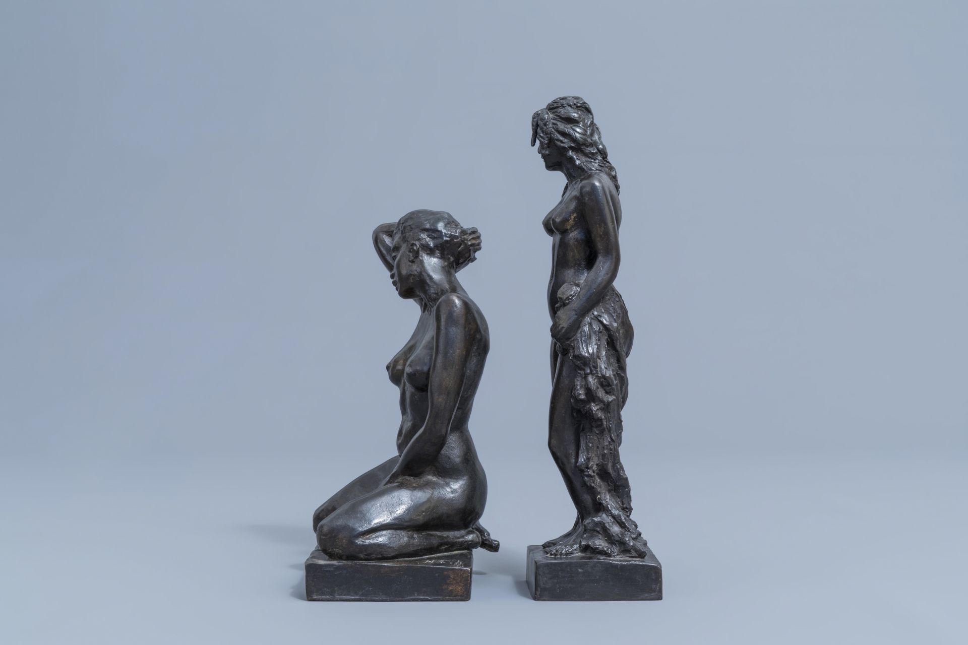 Halil Faik (1940): Two naked ladies, patinated bronze, ed. 2/7 and 2/8 - Image 5 of 11