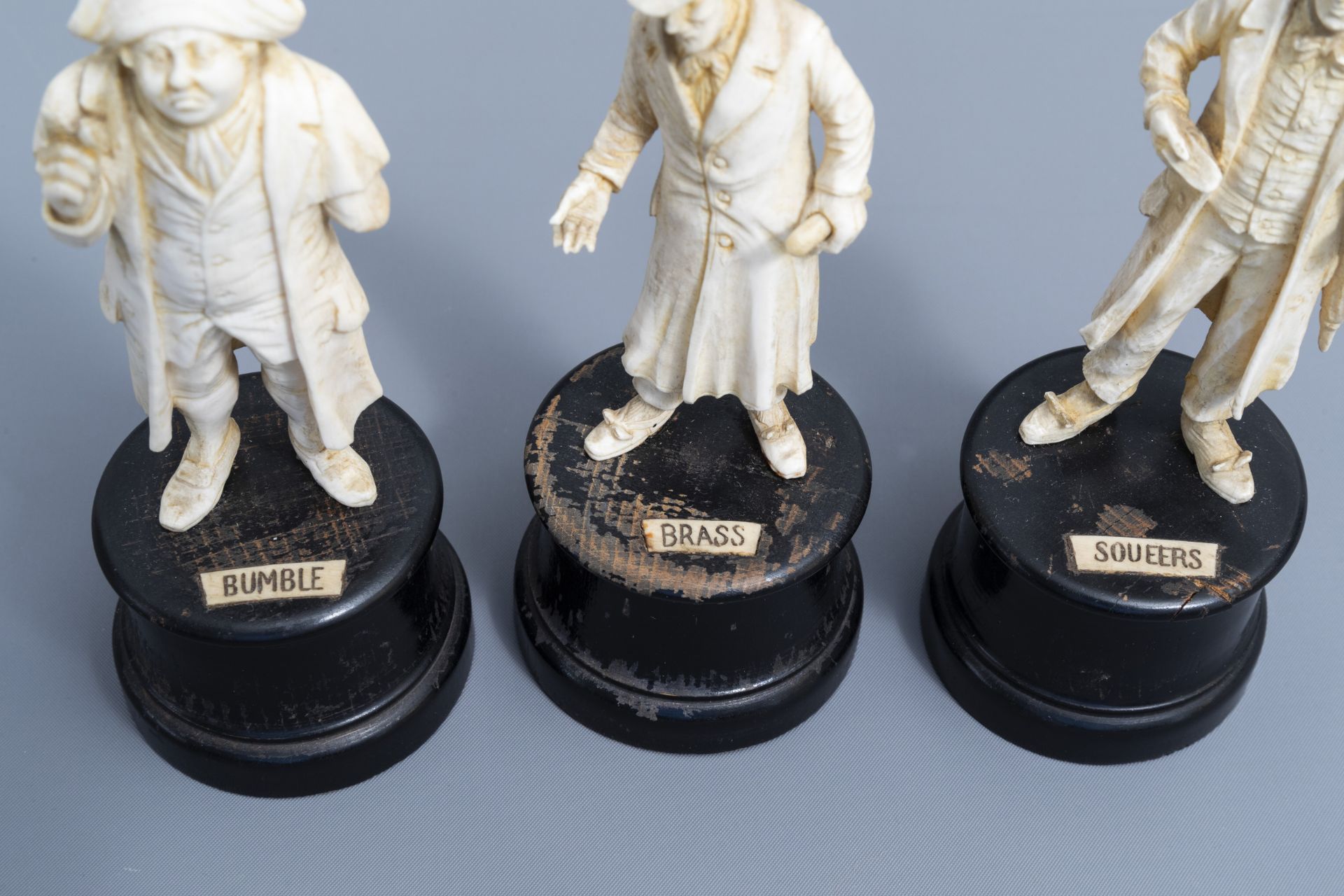 Five carved ivory figures of Charles Dickens 'Pickwick Papers' characters, prob., Dieppe, late 19th - Image 7 of 8