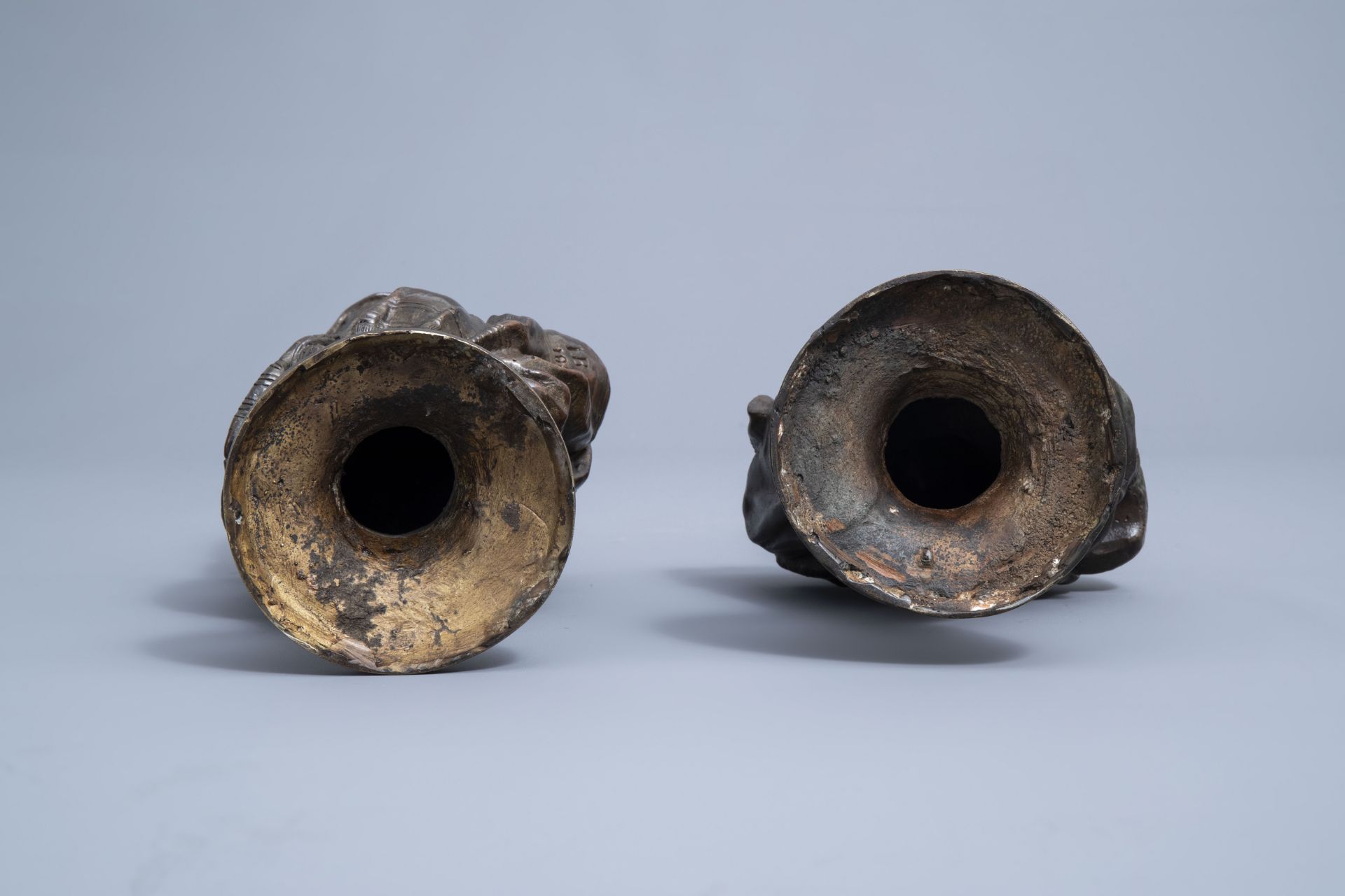 Johannes Boese (1856-1917, after): A pair of busts of a Moorish man and woman, copper alloy, dated 1 - Image 6 of 9