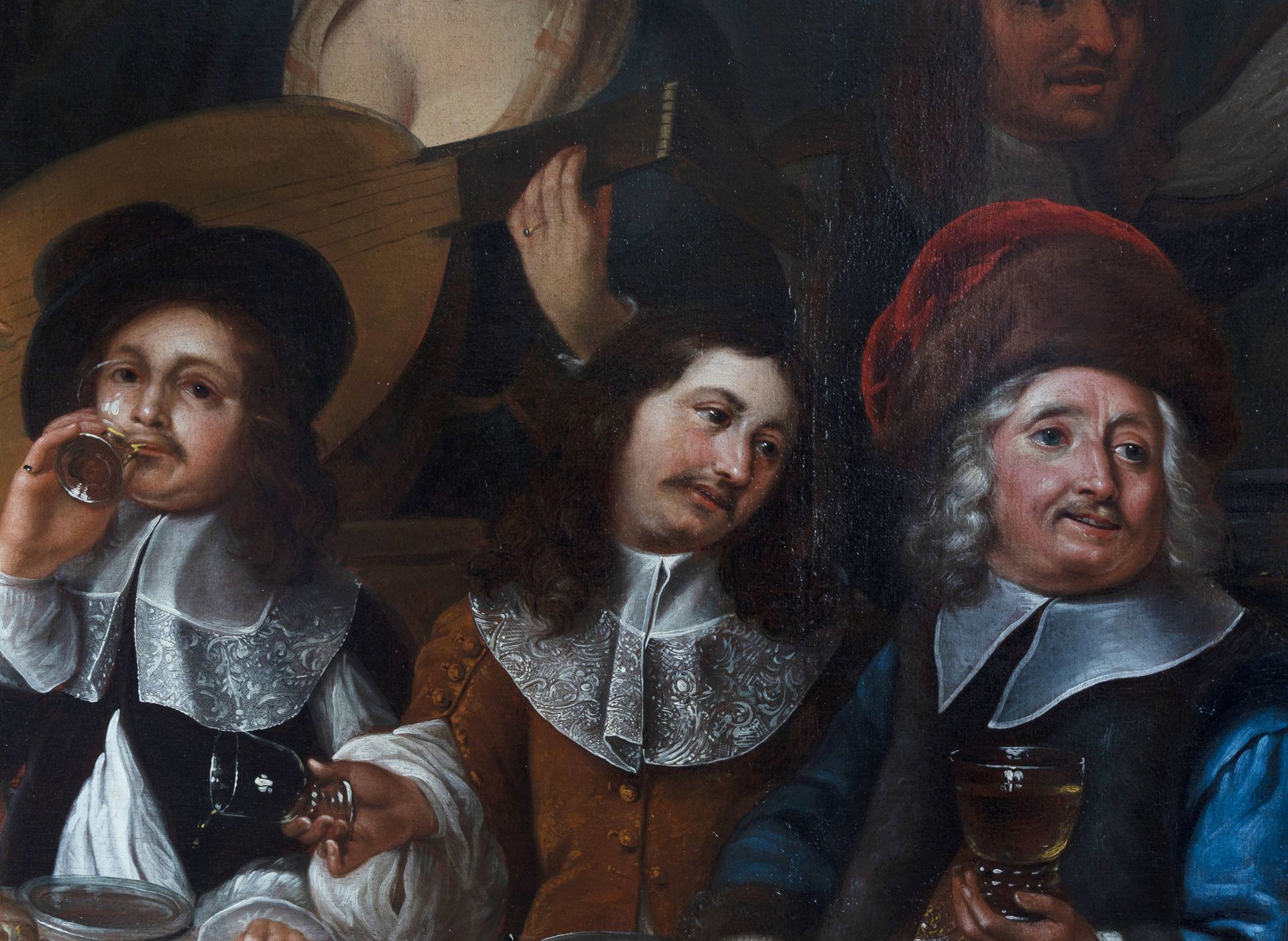 Dutch school: The lavish feast, oil on canvas, 17th C. - Image 4 of 8
