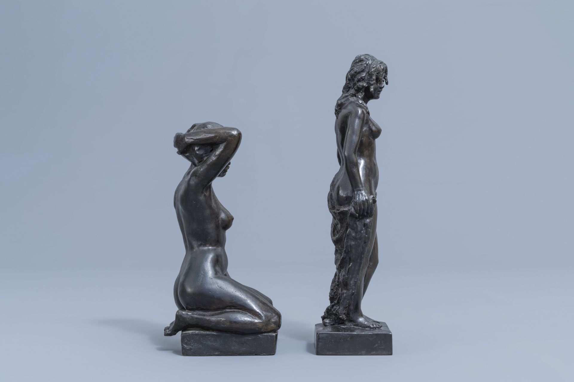 Halil Faik (1940): Two naked ladies, patinated bronze, ed. 2/7 and 2/8 - Image 3 of 11