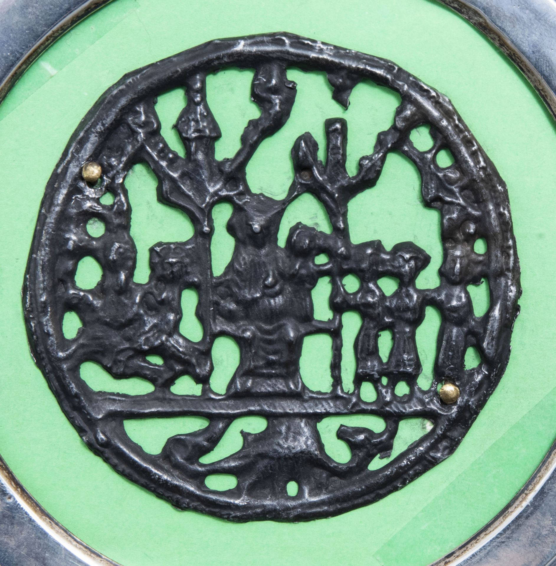 A German pewter pilgrim badge depicting the Adoration of the Magi, Cologne, 15th/16th C. - Image 3 of 8